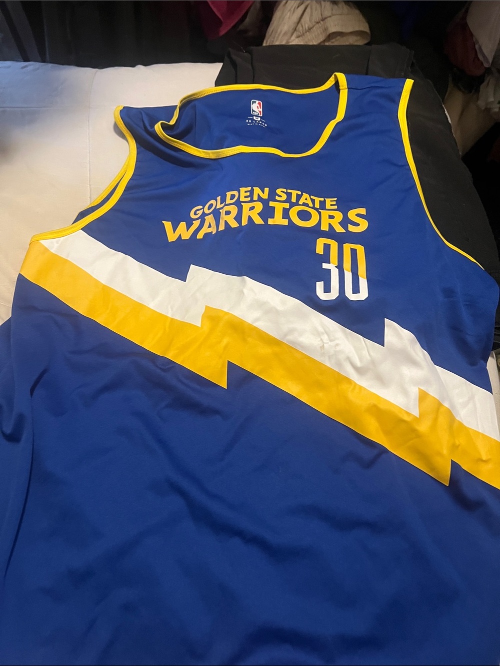 Golden State Warriors Youth Blue & Yellow Basketball Jersey - #30